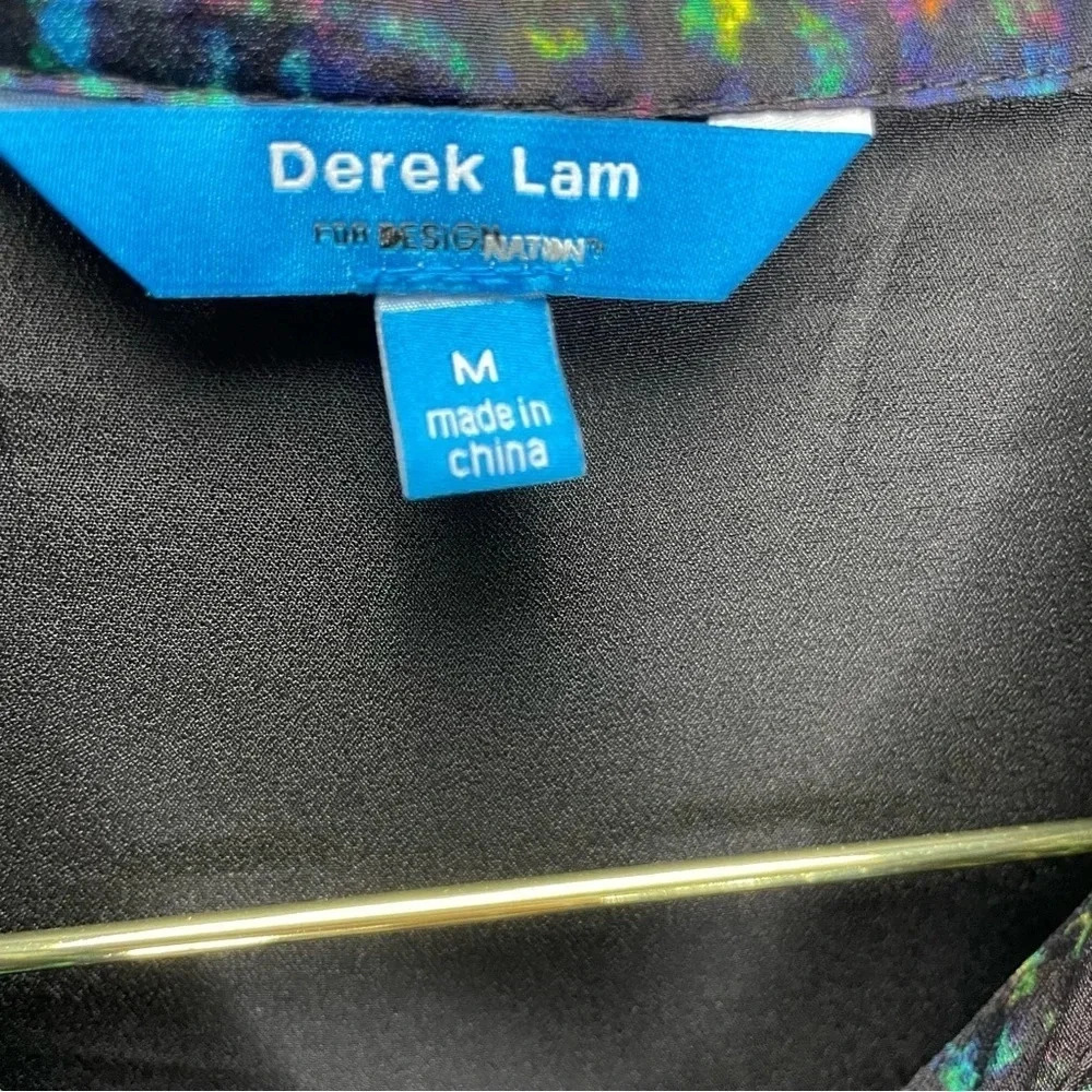 Derek Lam Abstract Art to Wear Multi Color Button Down Top - Picture 3 of 8